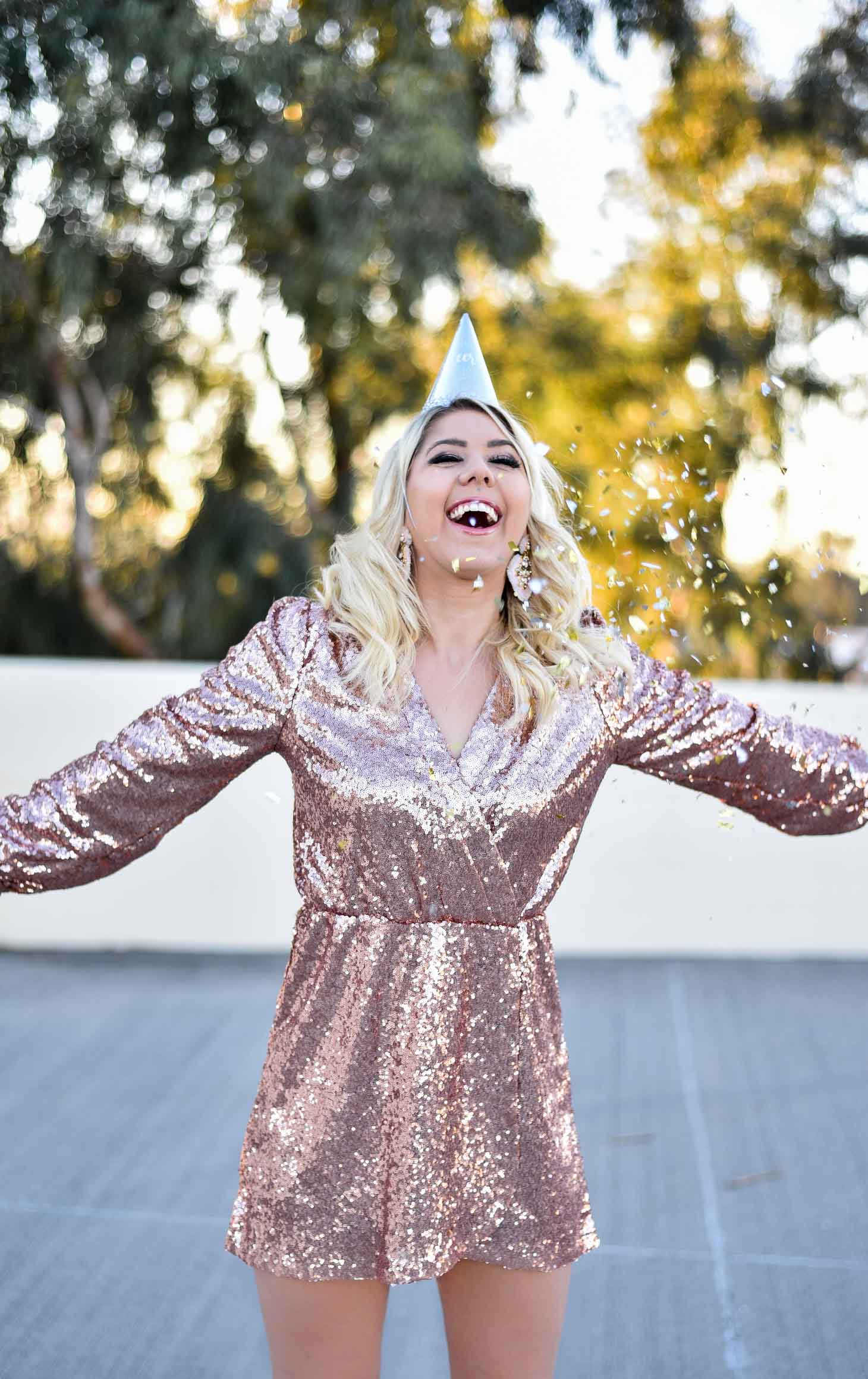 Erin Elizabeth of Wink and a Twirl in New Year's Eve Look