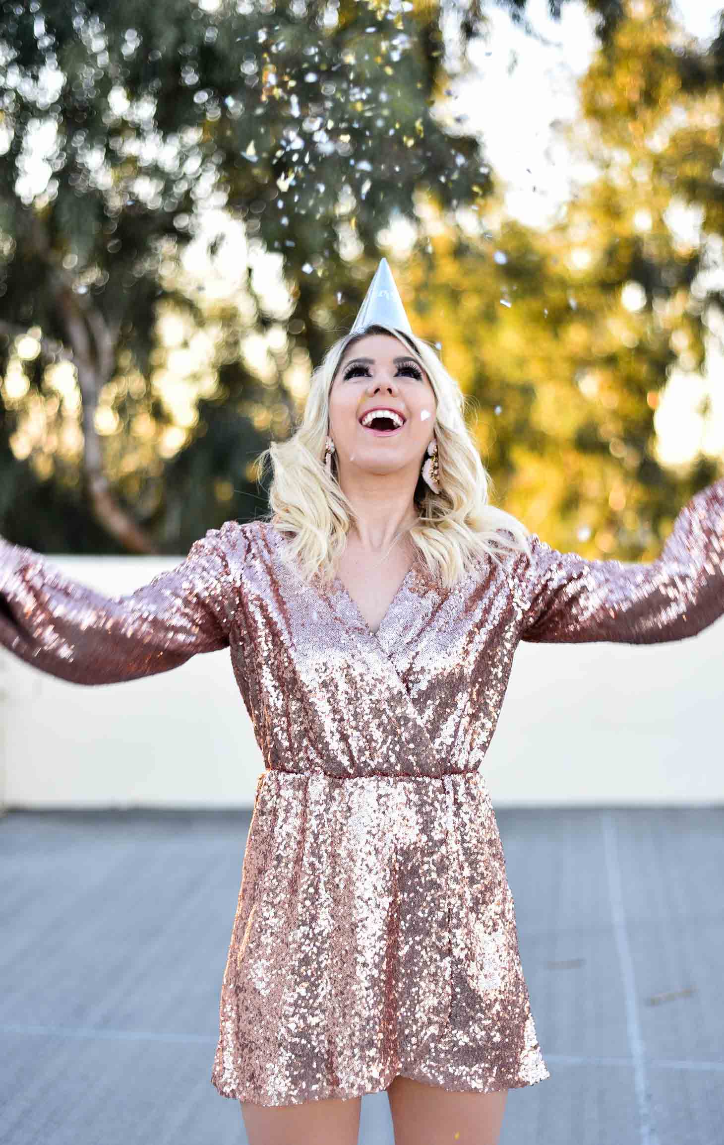 Erin Elizabeth of Wink and a Twirl in New Year's Eve Look