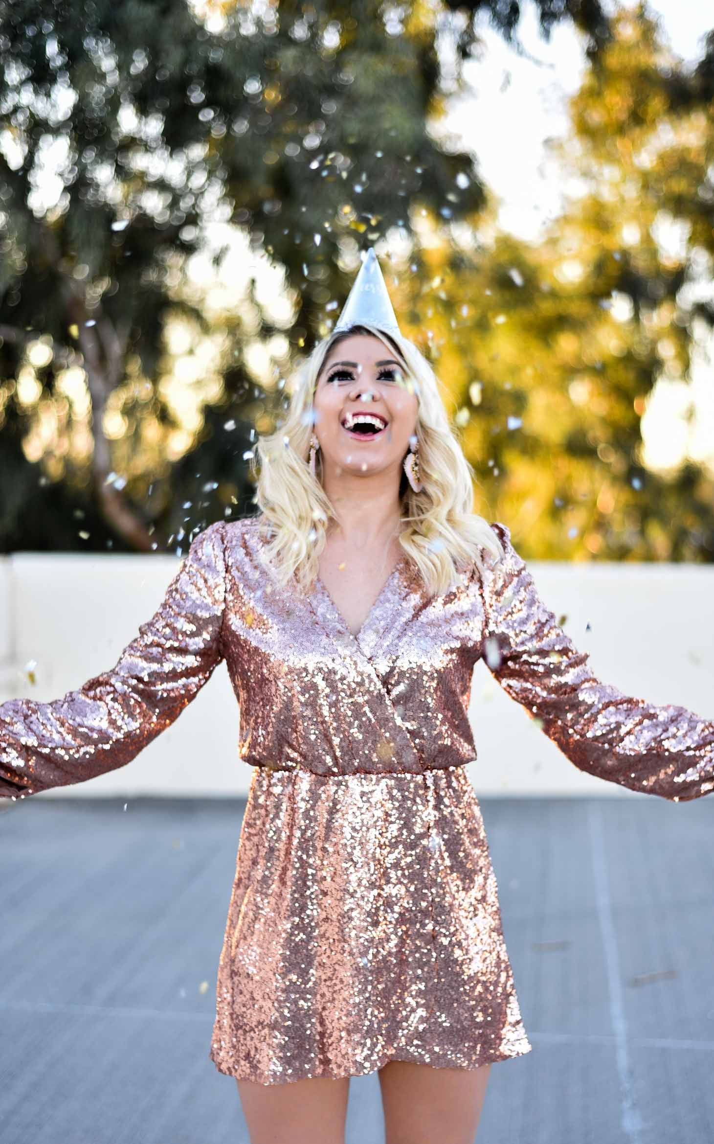 Erin Elizabeth of Wink and a Twirl in New Year's Eve Look