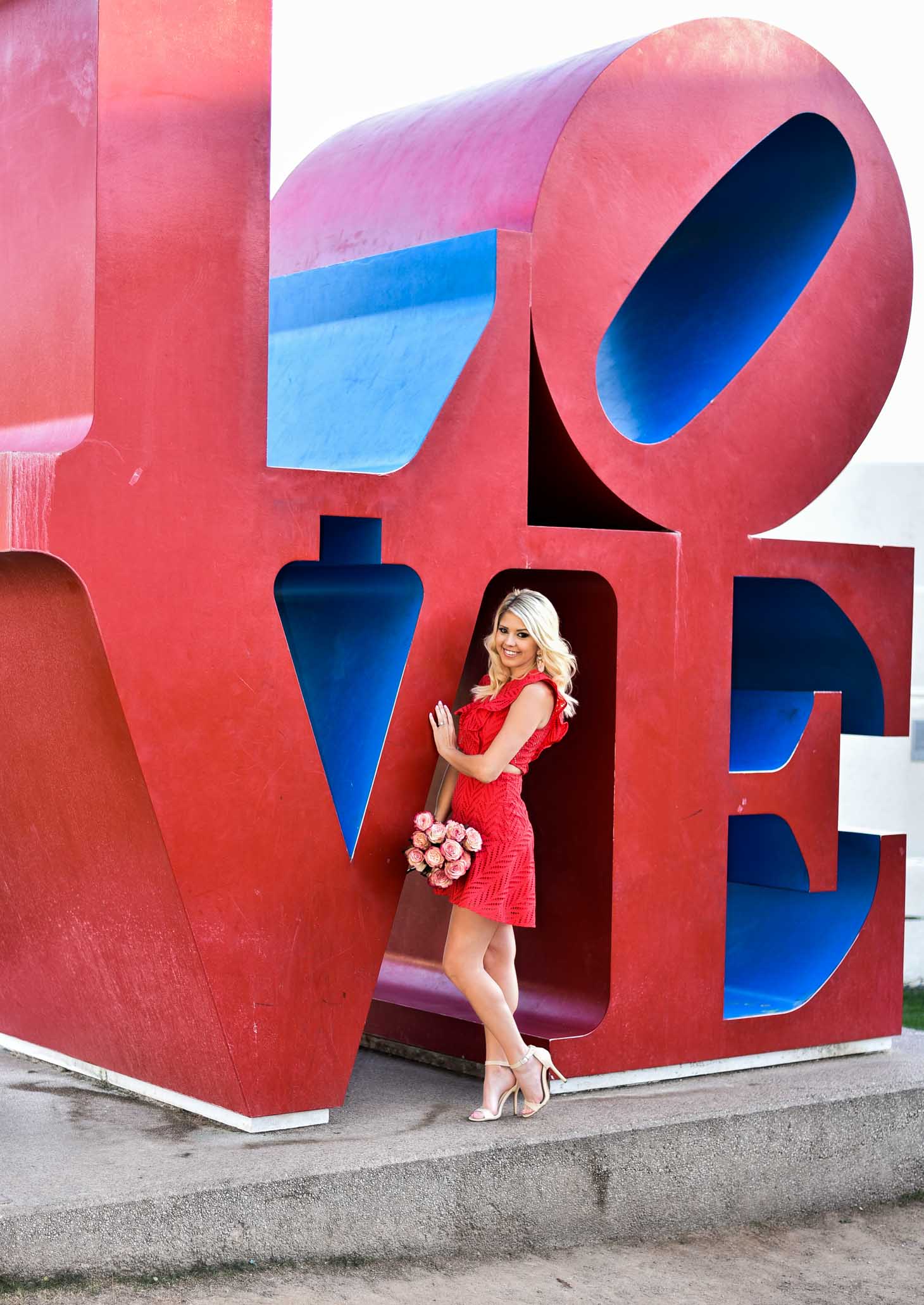 Erin Elizabeth of Wink and a Twirl in Red Dress For Valentine's Day