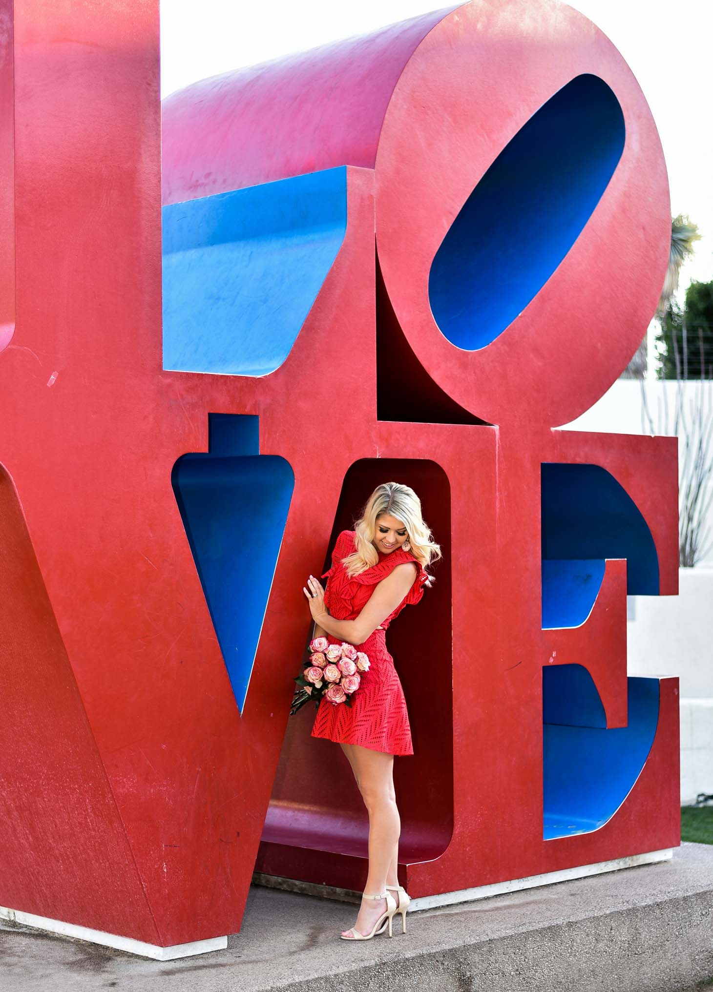 Erin Elizabeth of Wink and a Twirl in Red Dress For Valentine's Day
