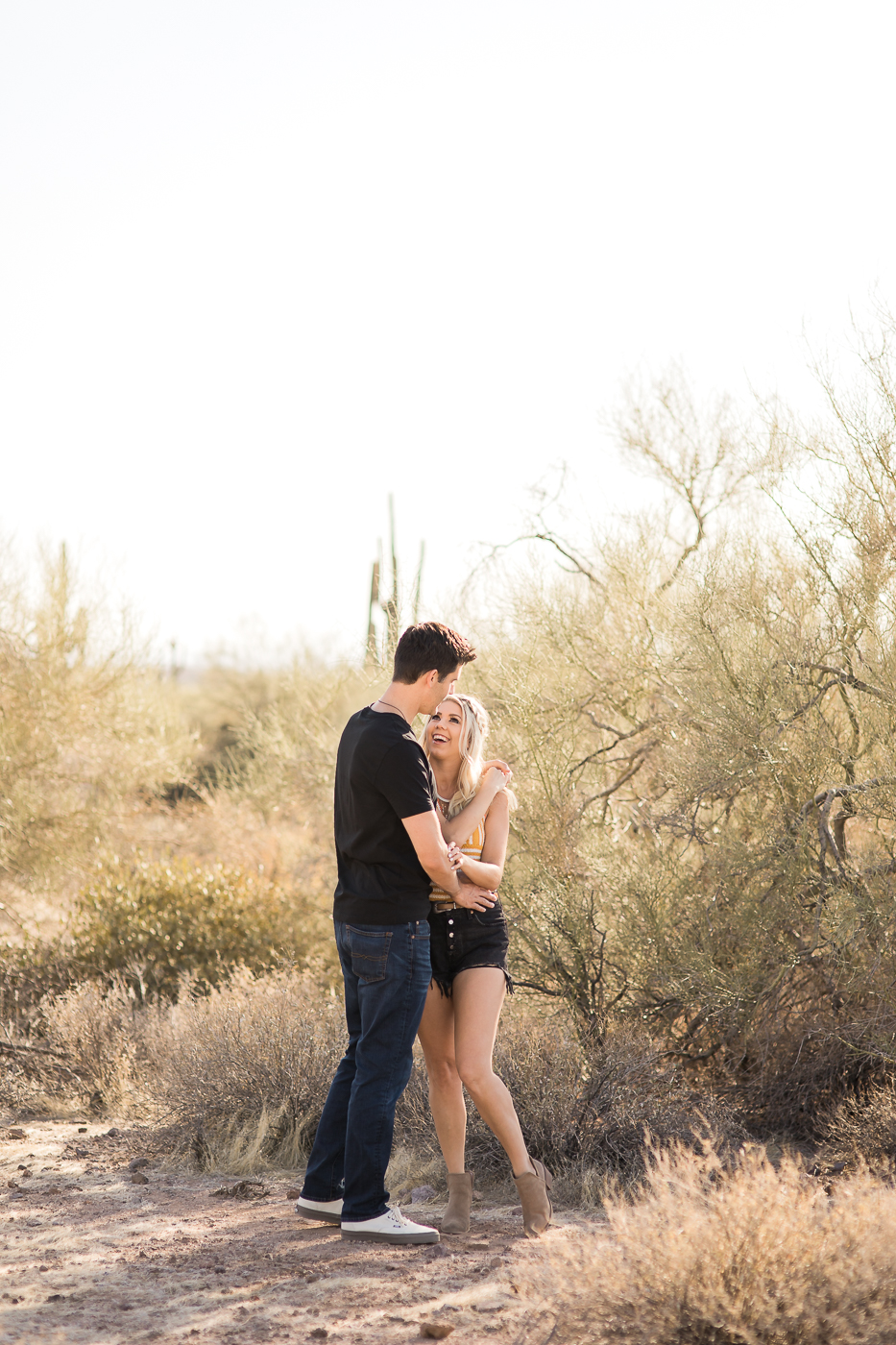 Erin Elizabeth of Wink and a Twirl and Hubby Photoshoot with Megan Lee of Megan Lee Photography in Arizona Desert Photoshoot