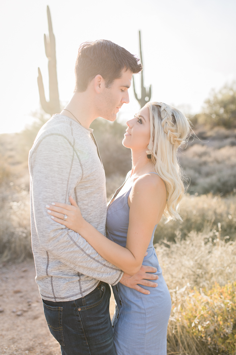 Erin Elizabeth of Wink and a Twirl and Hubby Photoshoot with Megan Lee of Megan Lee Photography in Arizona Desert Photoshoot