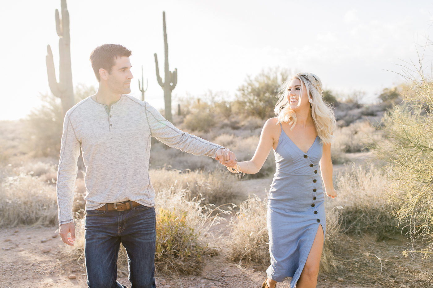 Erin Elizabeth of Wink and a Twirl and Hubby Photoshoot with Megan Lee of Megan Lee Photography in Arizona Desert Photoshoot