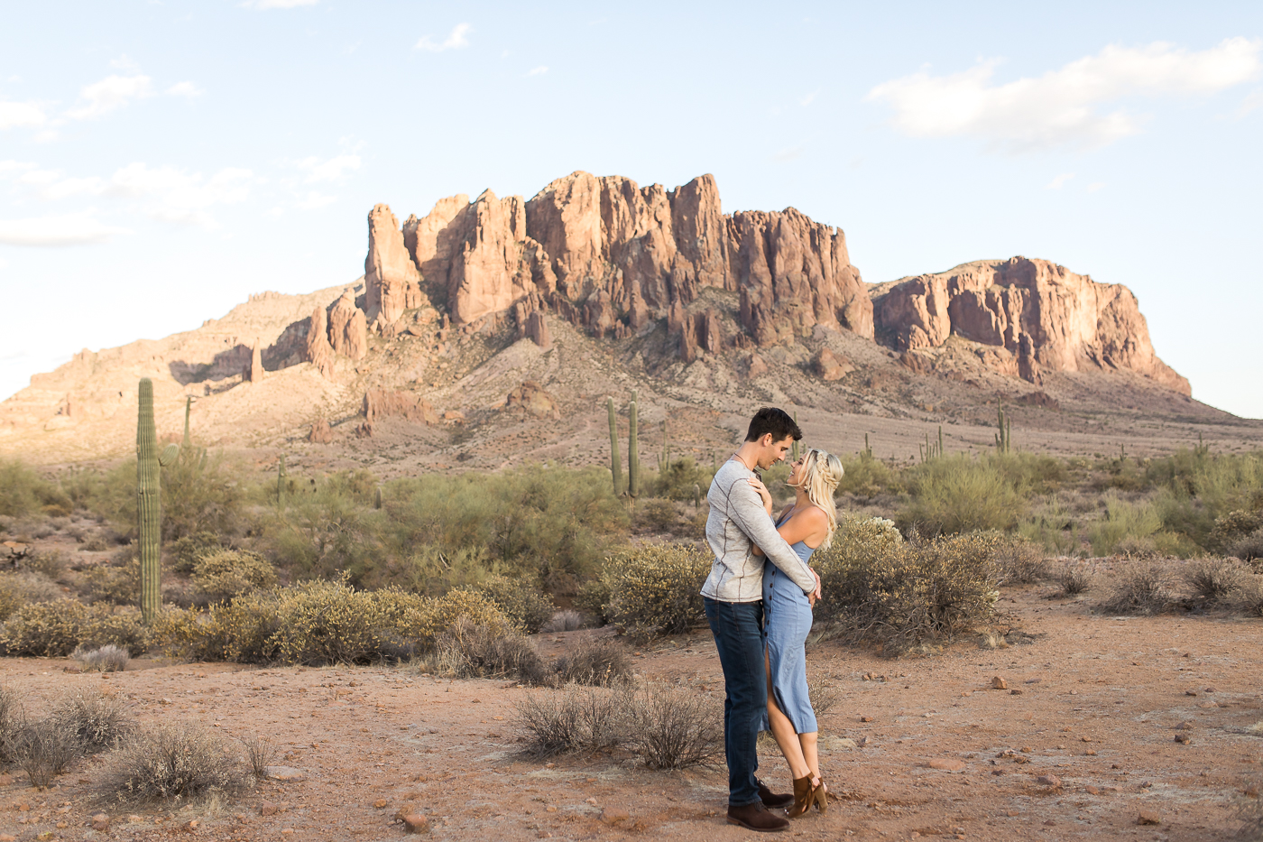 Erin Elizabeth of Wink and a Twirl and Hubby Photoshoot with Megan Lee of Megan Lee Photography in Arizona Desert Photoshoot