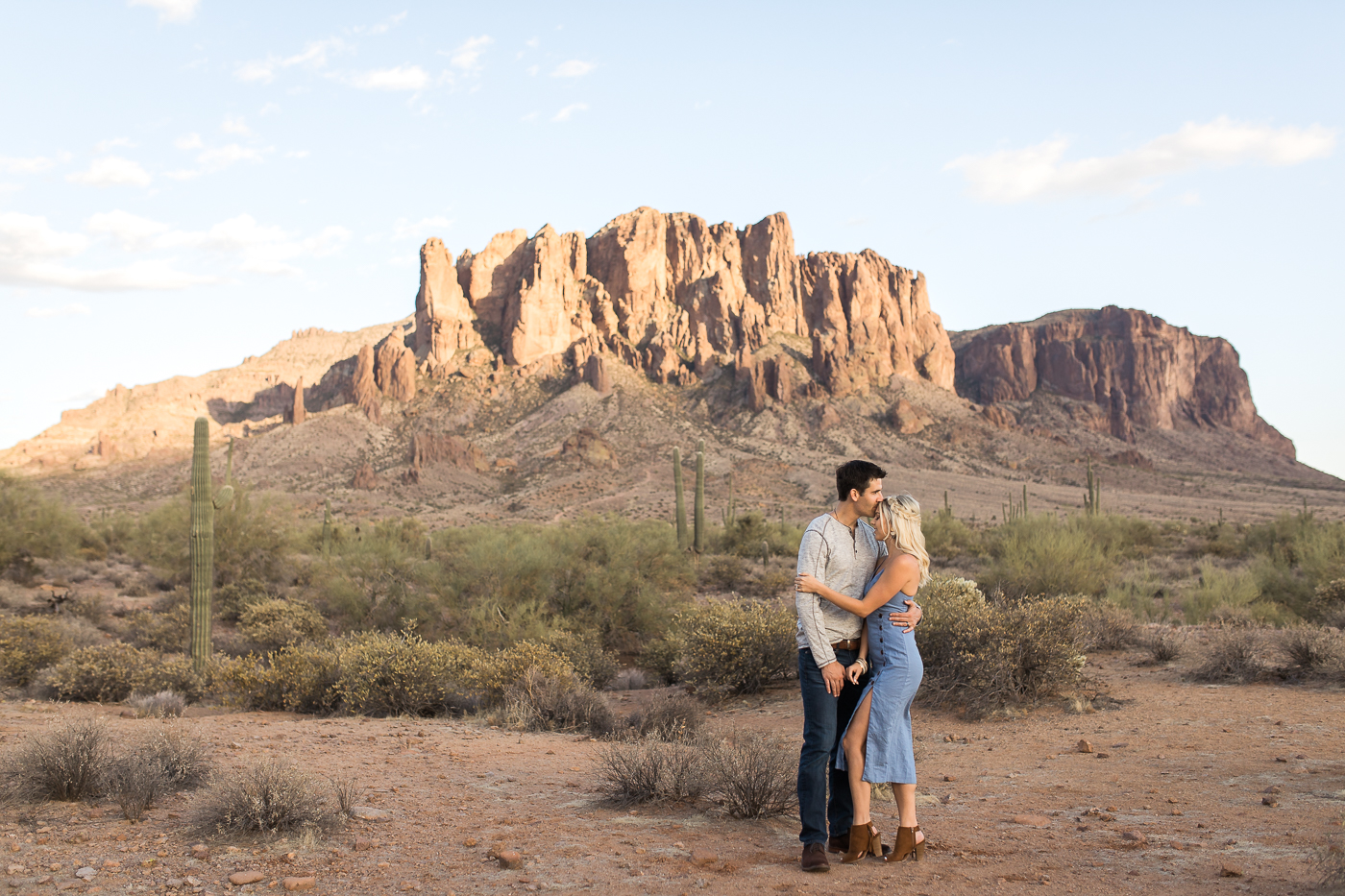 Erin Elizabeth of Wink and a Twirl and Hubby Photoshoot with Megan Lee of Megan Lee Photography in Arizona Desert Photoshoot