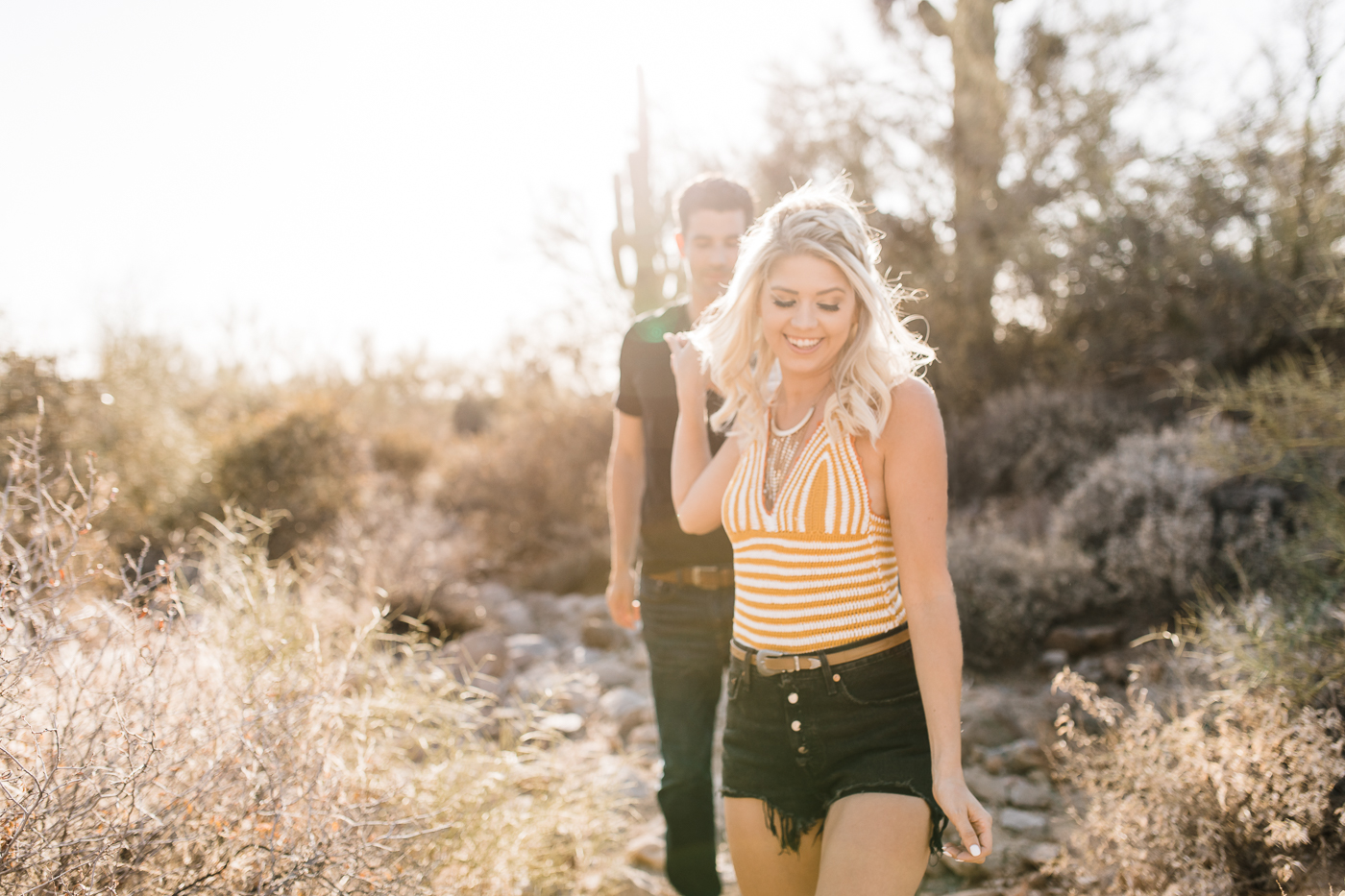 Erin Elizabeth of Wink and a Twirl and Hubby Photoshoot with Megan Lee of Megan Lee Photography in Arizona Desert Photoshoot