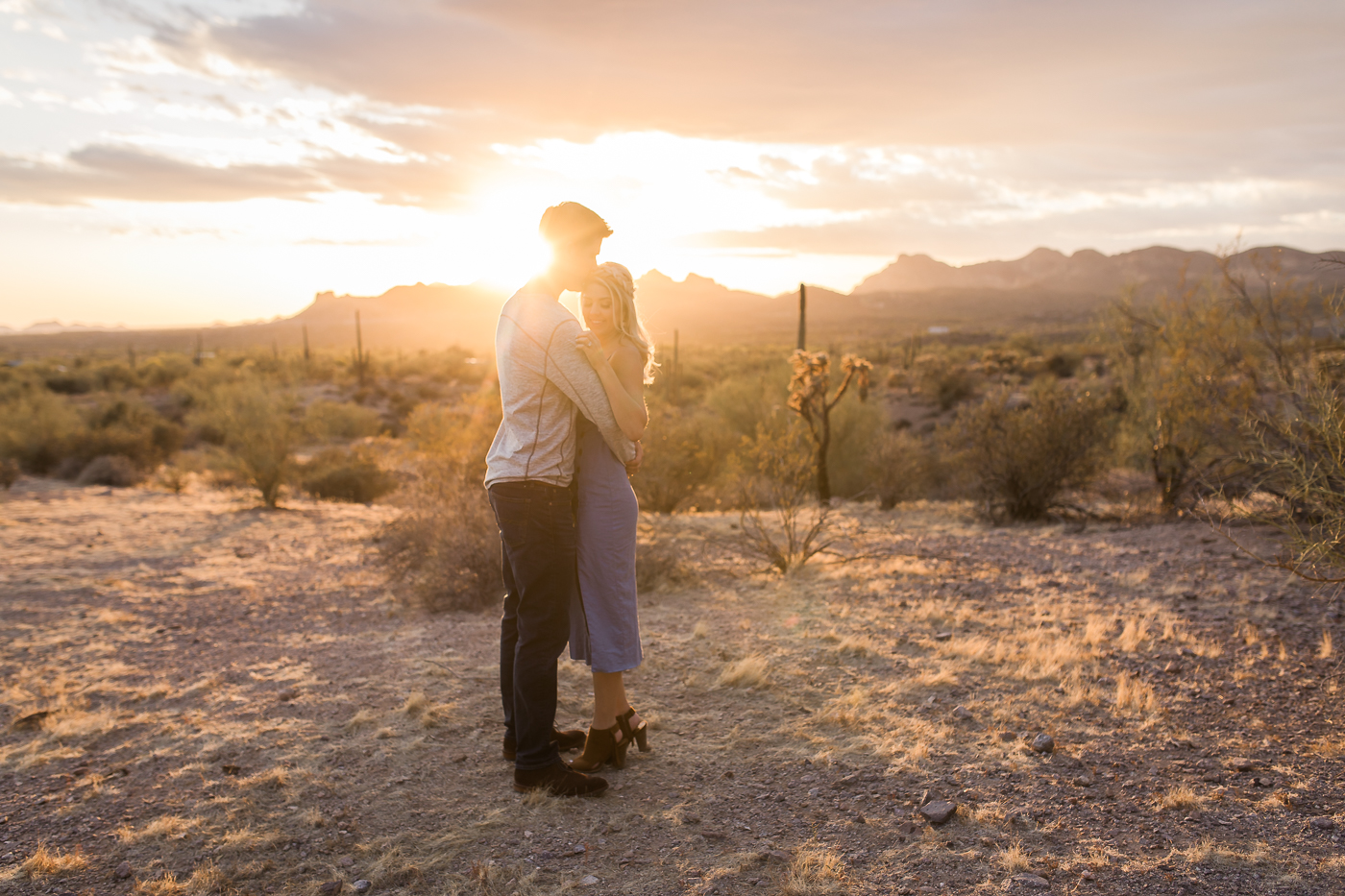 Erin Elizabeth of Wink and a Twirl and Hubby Photoshoot with Megan Lee of Megan Lee Photography in Arizona Desert Photoshoot