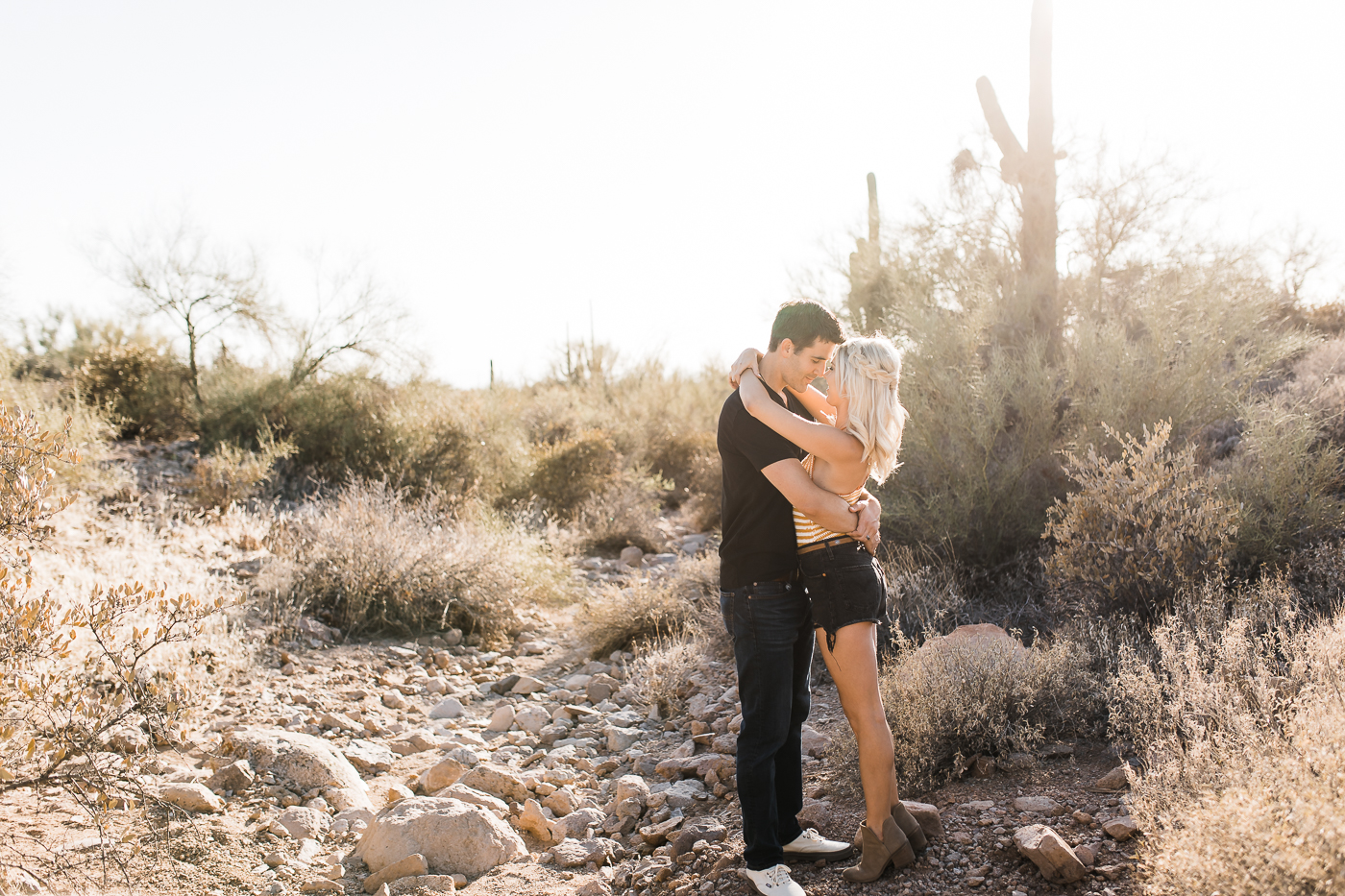 Erin Elizabeth of Wink and a Twirl and Hubby Photoshoot with Megan Lee of Megan Lee Photography in Arizona Desert Photoshoot