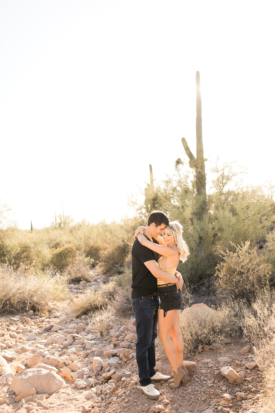 Erin Elizabeth of Wink and a Twirl and Hubby Photoshoot with Megan Lee of Megan Lee Photography in Arizona Desert Photoshoot