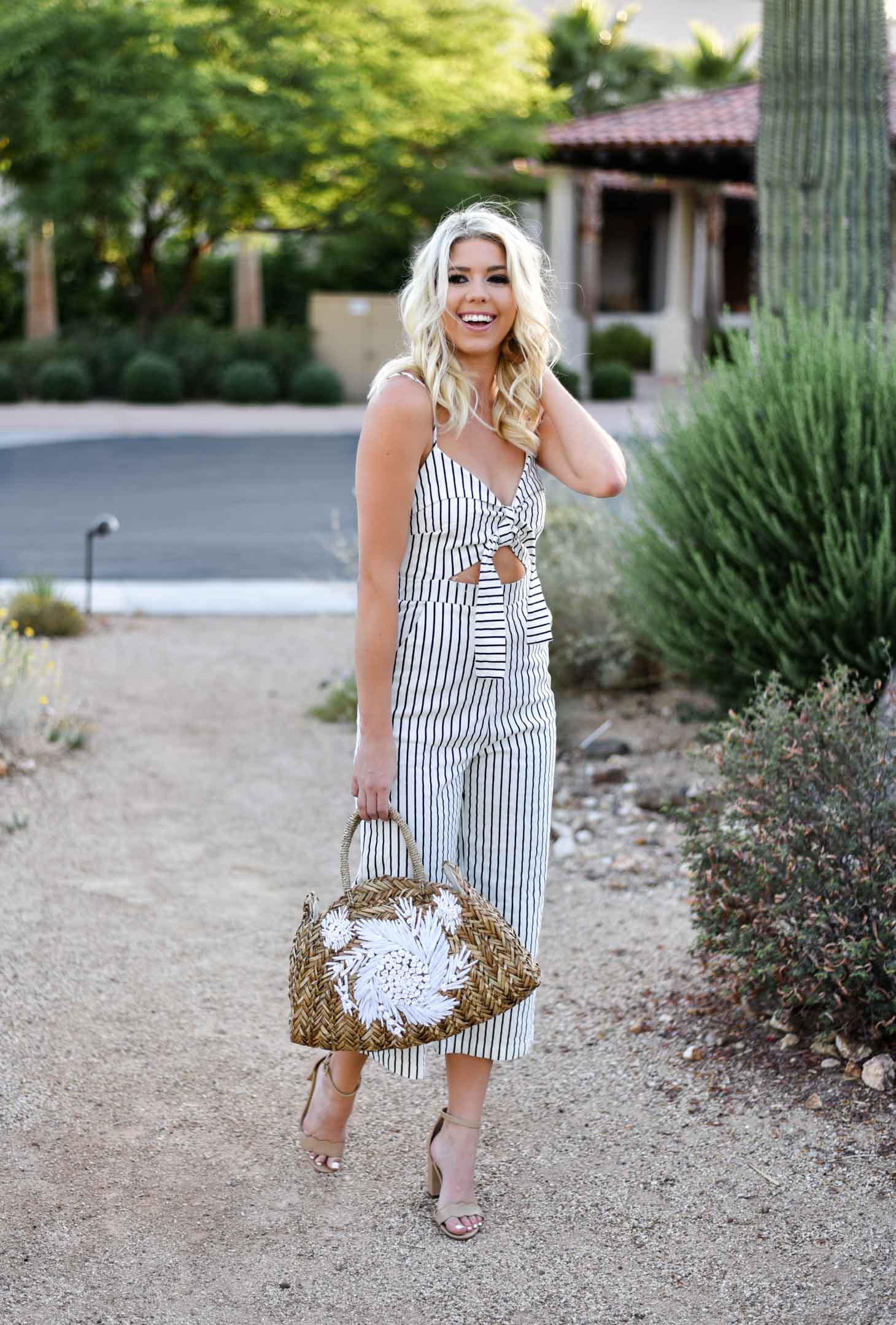 The Most Fab Pinstriped Jumpsuit graphic