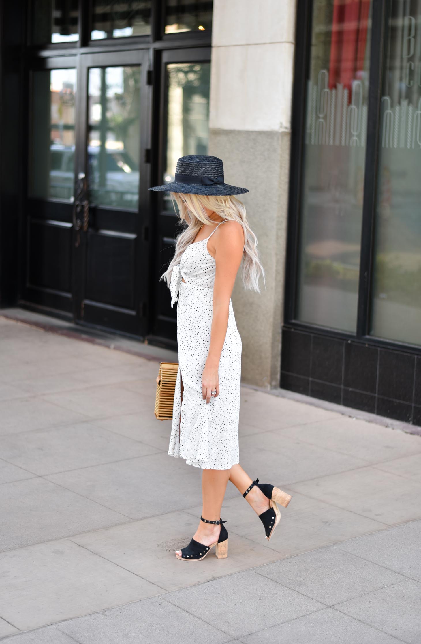 Erin Elizabeth of Wink and a Twirl shares the sweetest polka dot dress from Shop Entourage in Downtown Phoenix