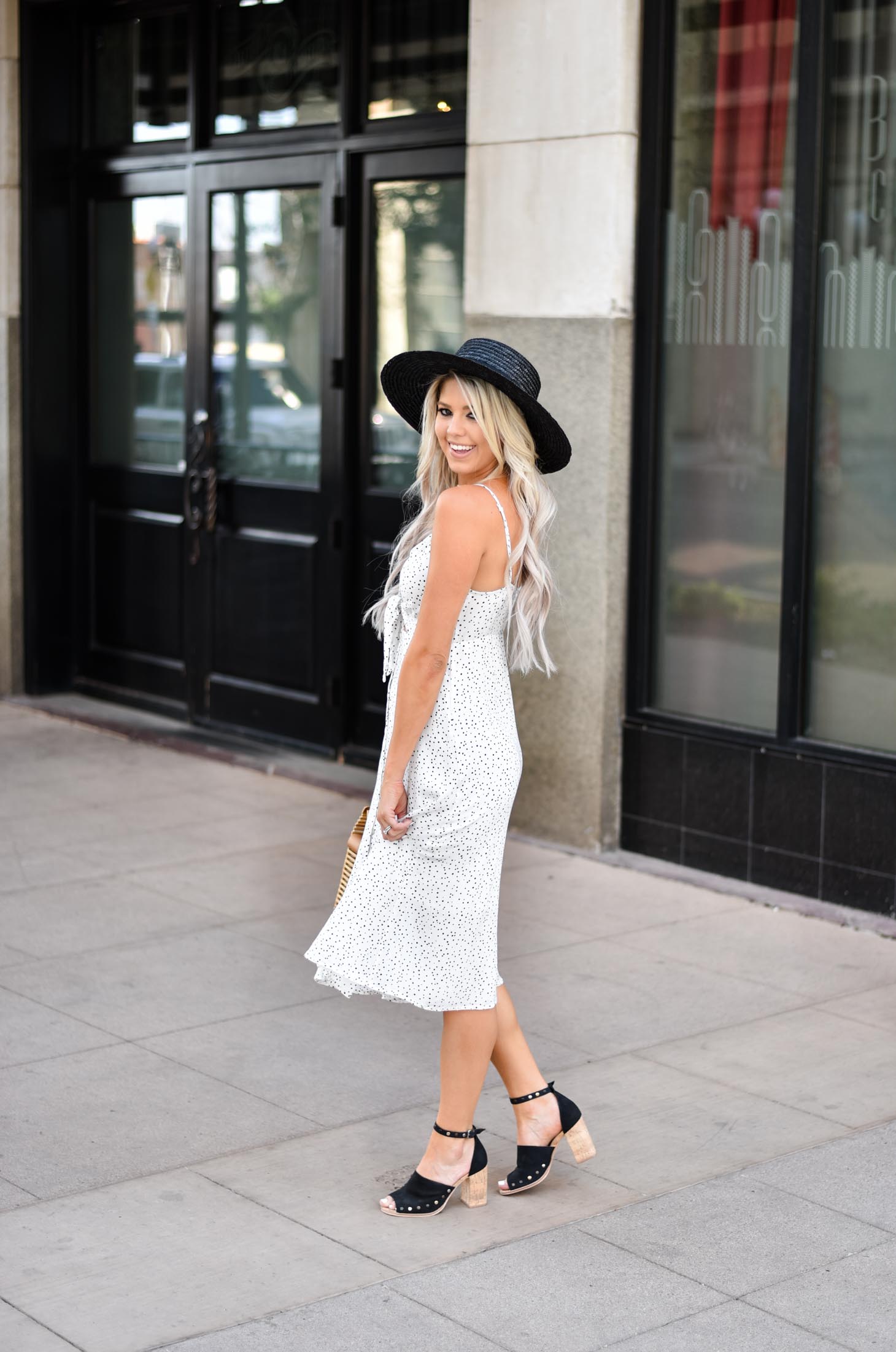 Erin Elizabeth of Wink and a Twirl shares the sweetest polka dot dress from Shop Entourage in Downtown Phoenix