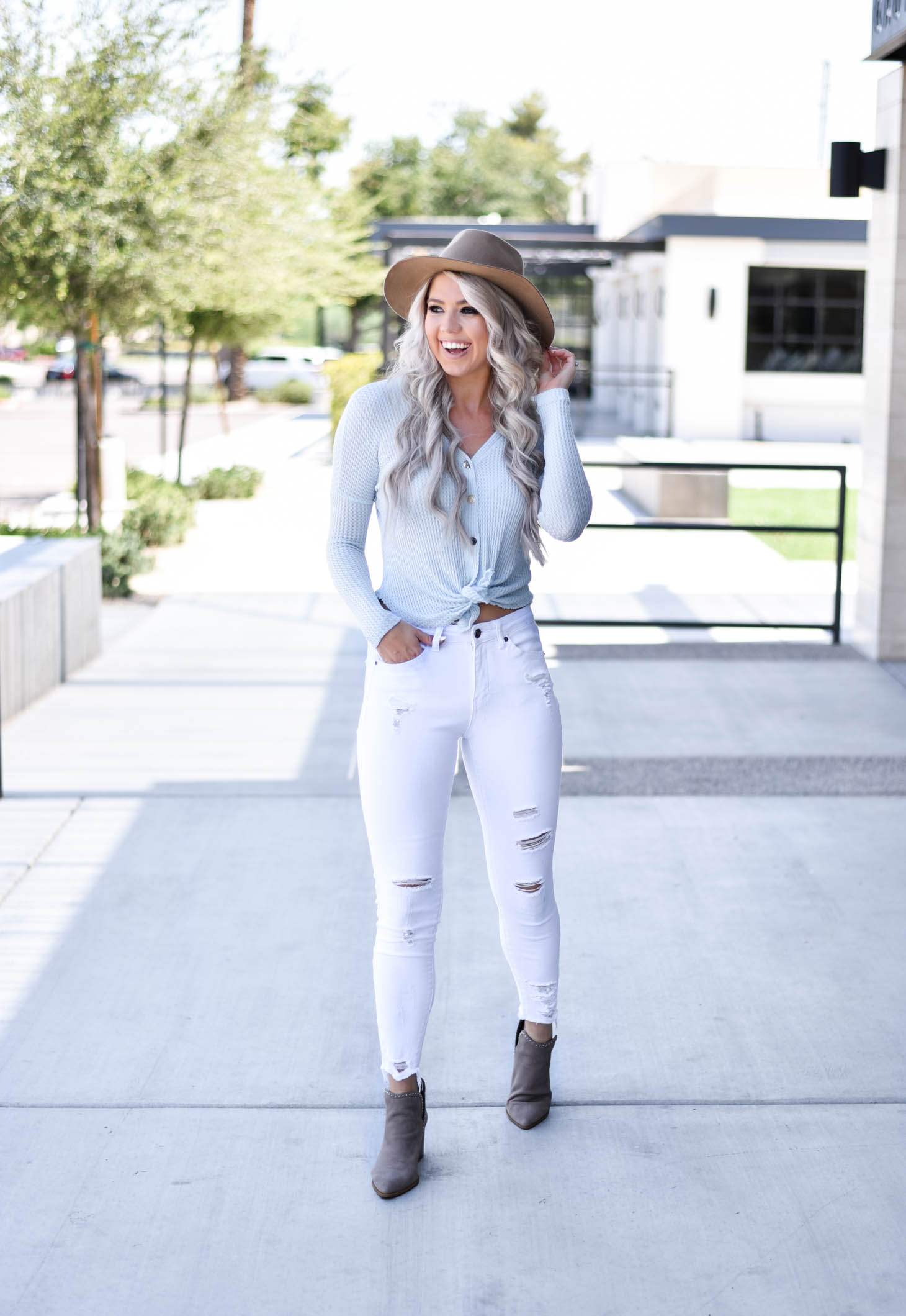 Erin Elizabeth of Wink and a Twirl shares the cutest fall top with Pink Lily Boutique