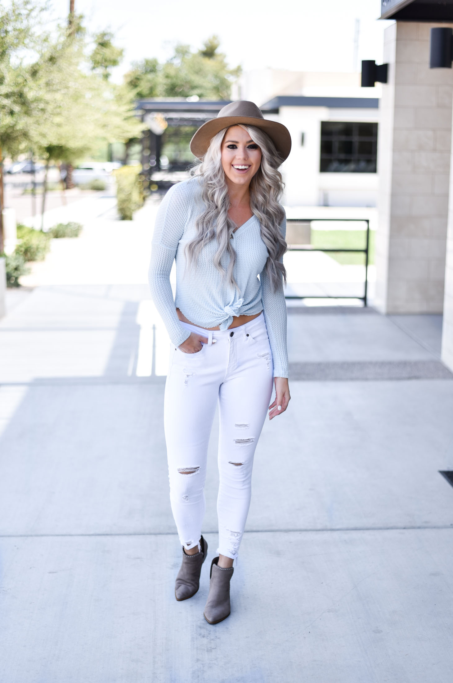 Erin Elizabeth of Wink and a Twirl shares the cutest fall top with Pink Lily Boutique