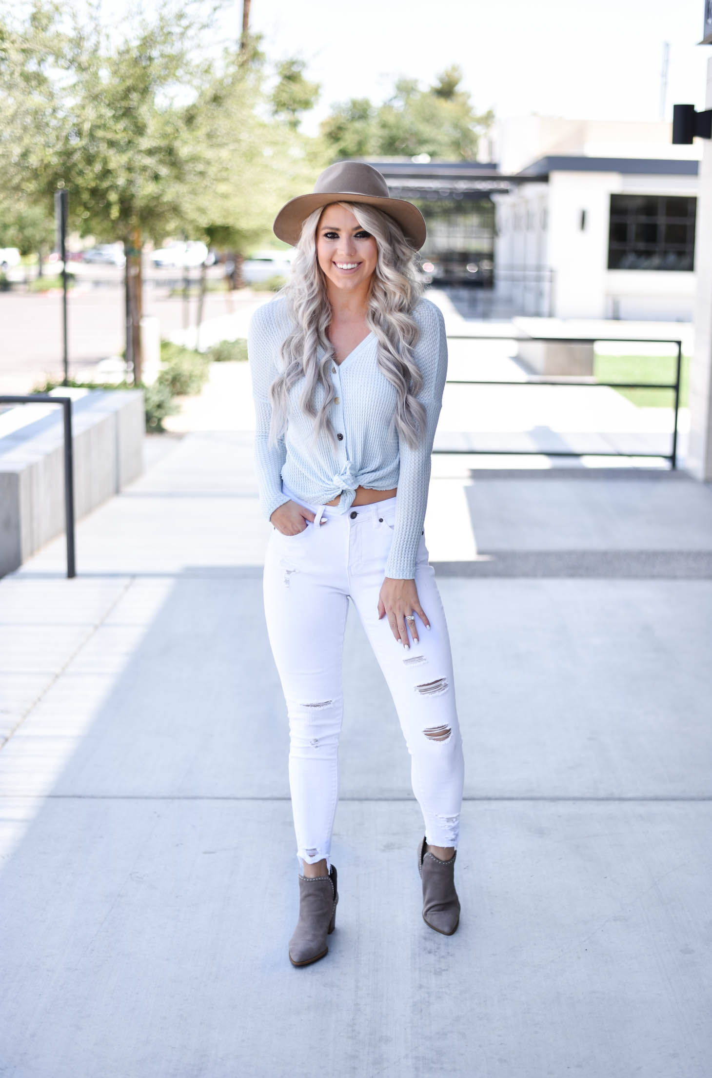 Erin Elizabeth of Wink and a Twirl shares the cutest fall top with Pink Lily Boutique
