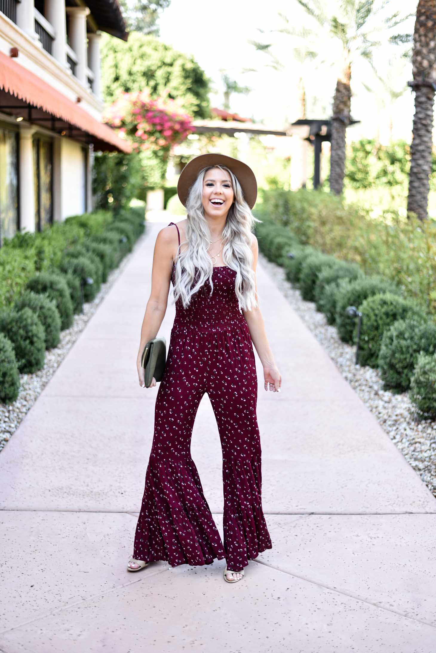 Erin Elizabeth of Wink and a Twirl shares the most fabulous jumpsuit for Fall from Vici Dolls 