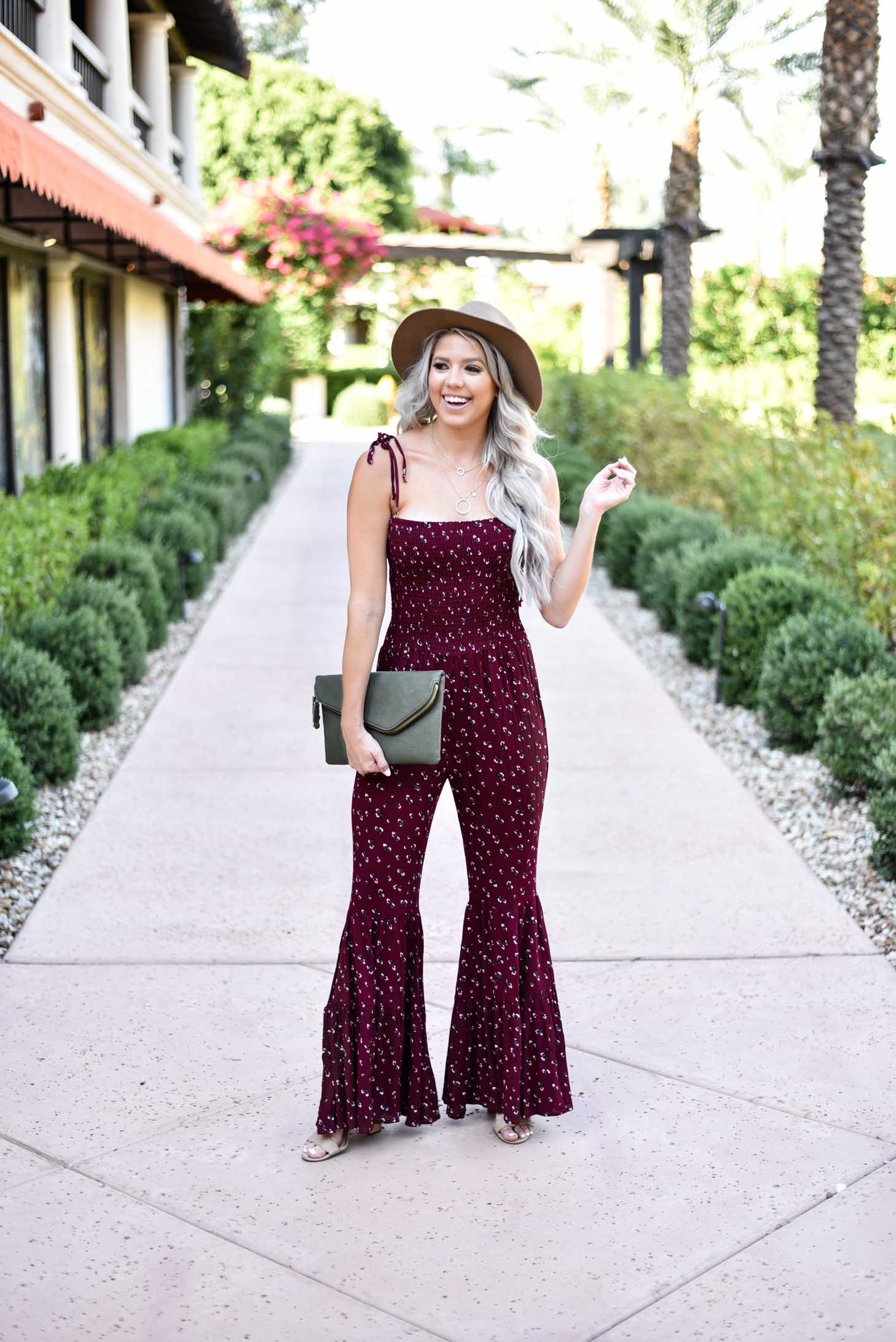 Erin Elizabeth of Wink and a Twirl shares the most fabulous jumpsuit for Fall from Vici Dolls 