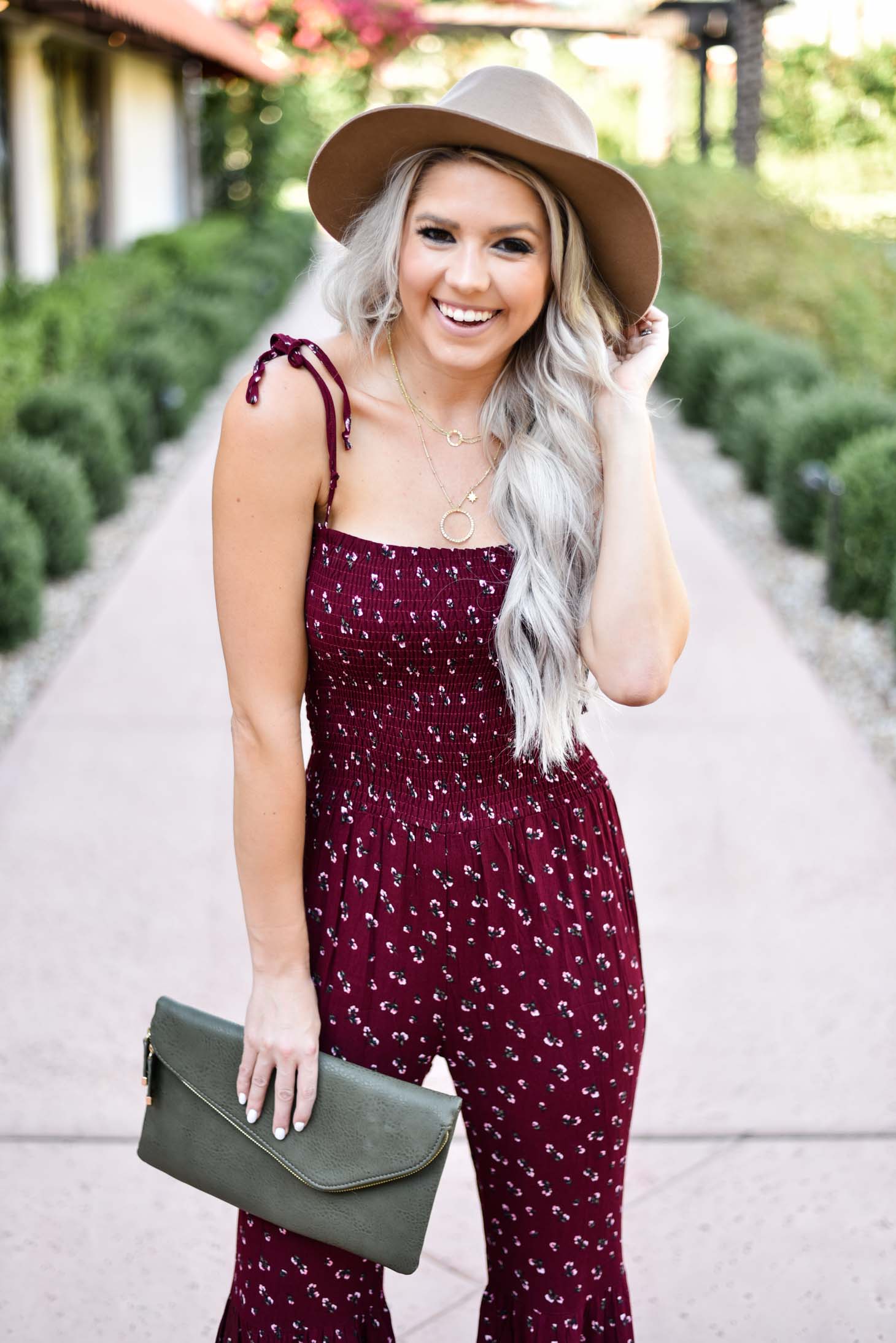 Erin Elizabeth of Wink and a Twirl shares the most fabulous jumpsuit for Fall from Vici Dolls 