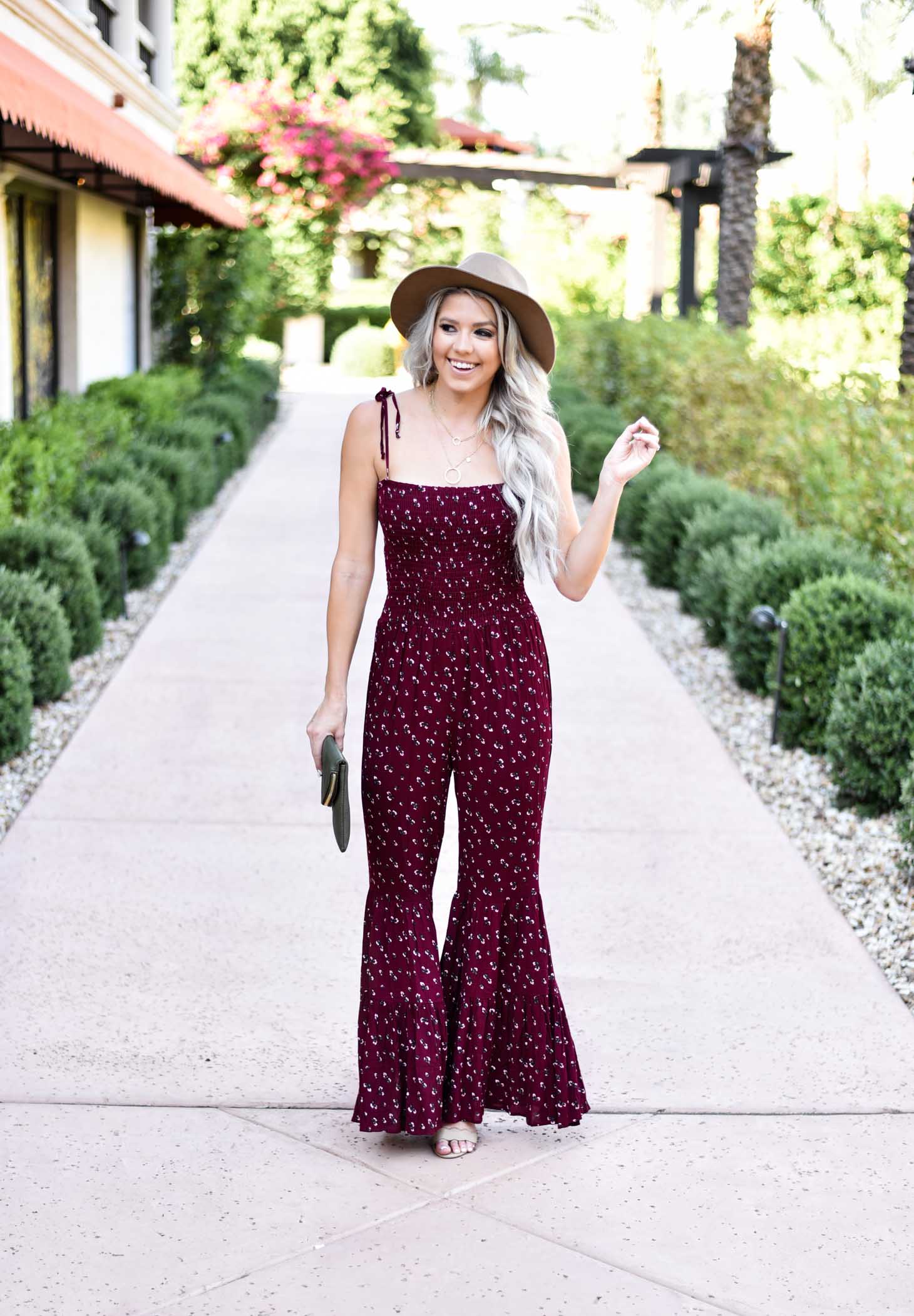 Erin Elizabeth of Wink and a Twirl shares the most fabulous jumpsuit for Fall from Vici Dolls 