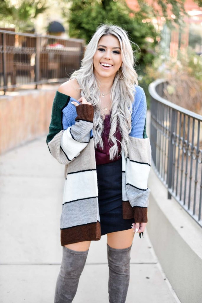 The Perfect Striped Cardigan - Wink and a Twirl