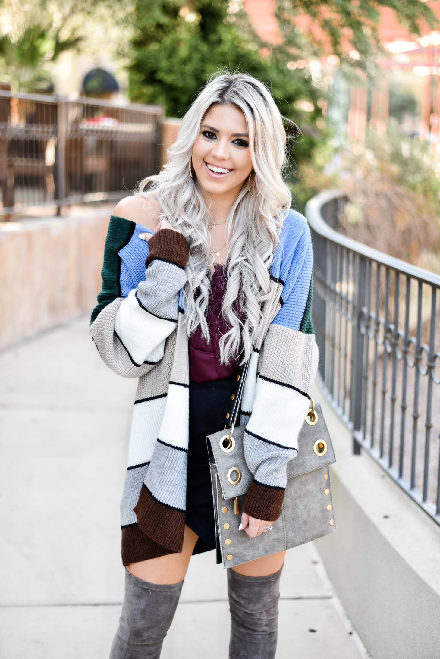 The Perfect Striped Cardigan - Wink and a Twirl