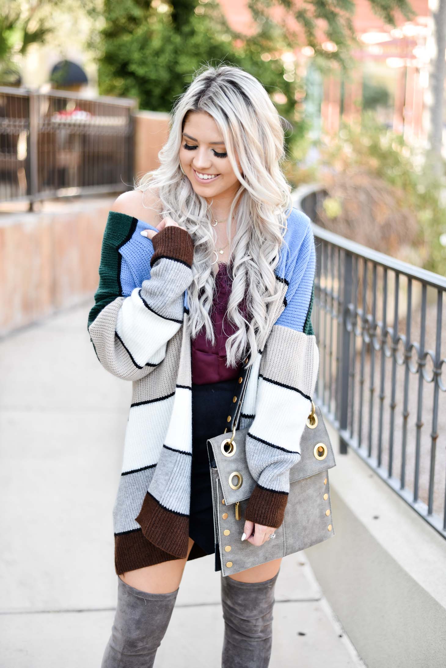 The Perfect Striped Cardigan - Wink and a Twirl