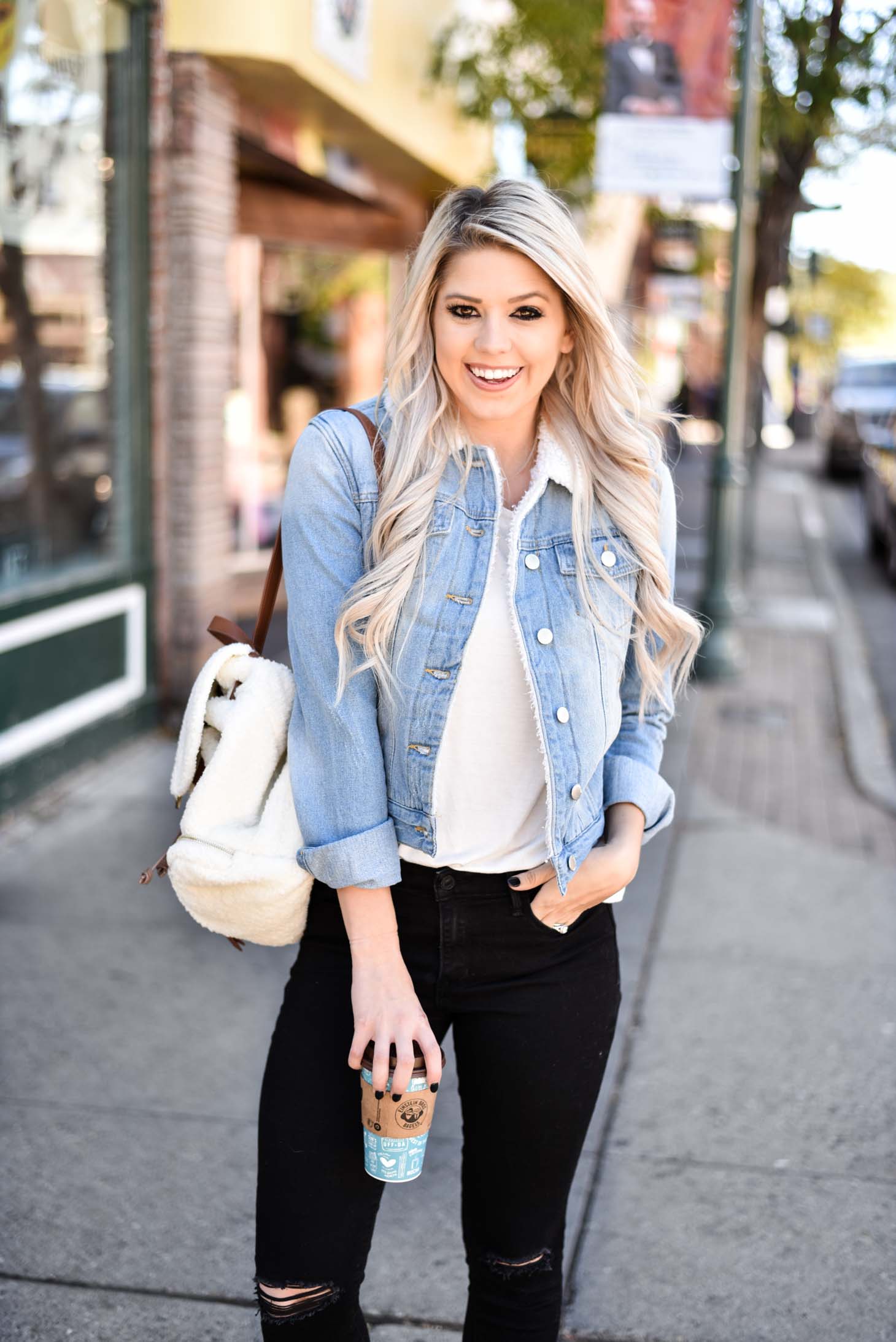 Erin Elizabeth of Wink and a Twirl shares a day and night look for Fall with Discovery Clothing