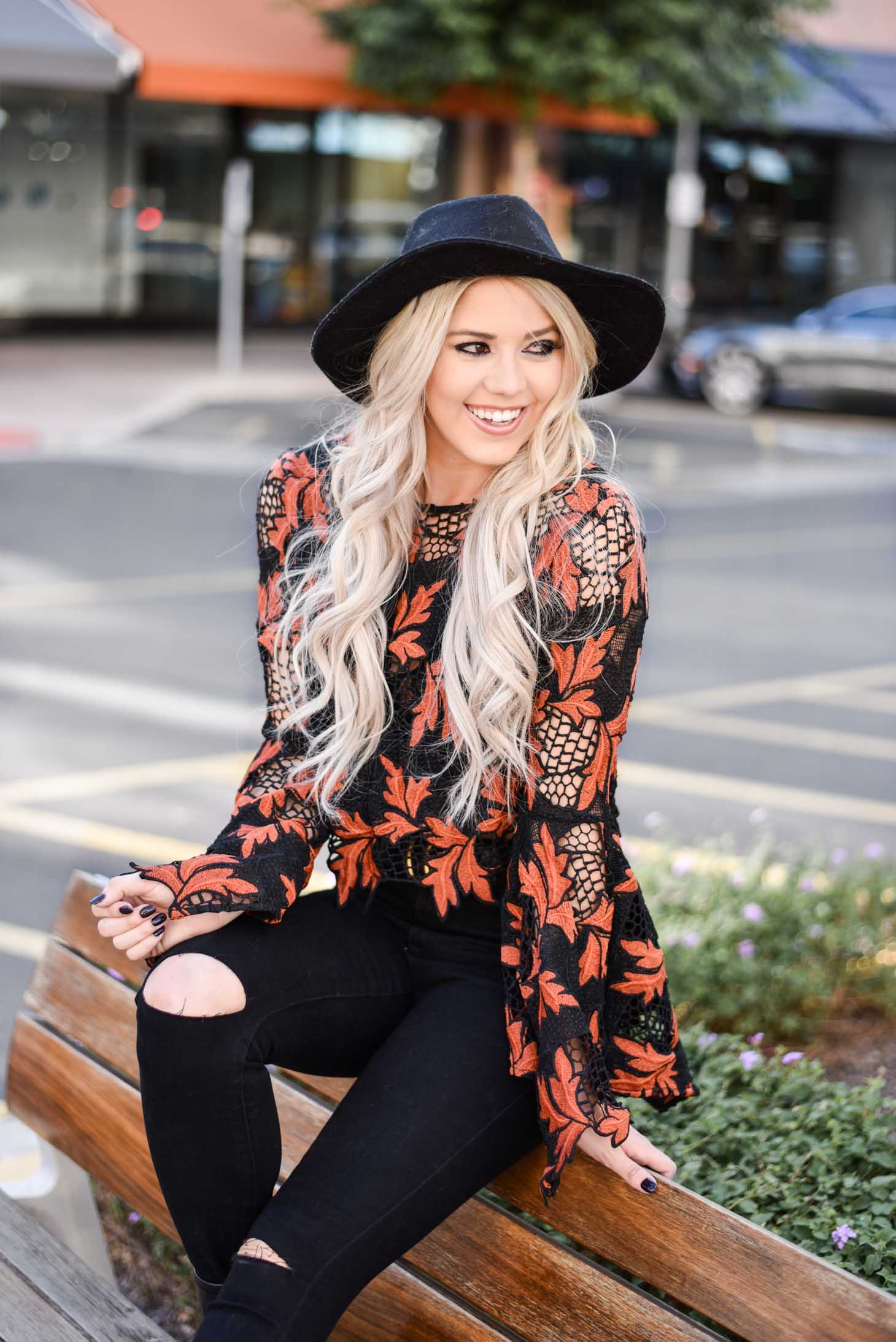 Erin Elizabeth of Wink and a Twirl shares the perfect fall look from Lulus