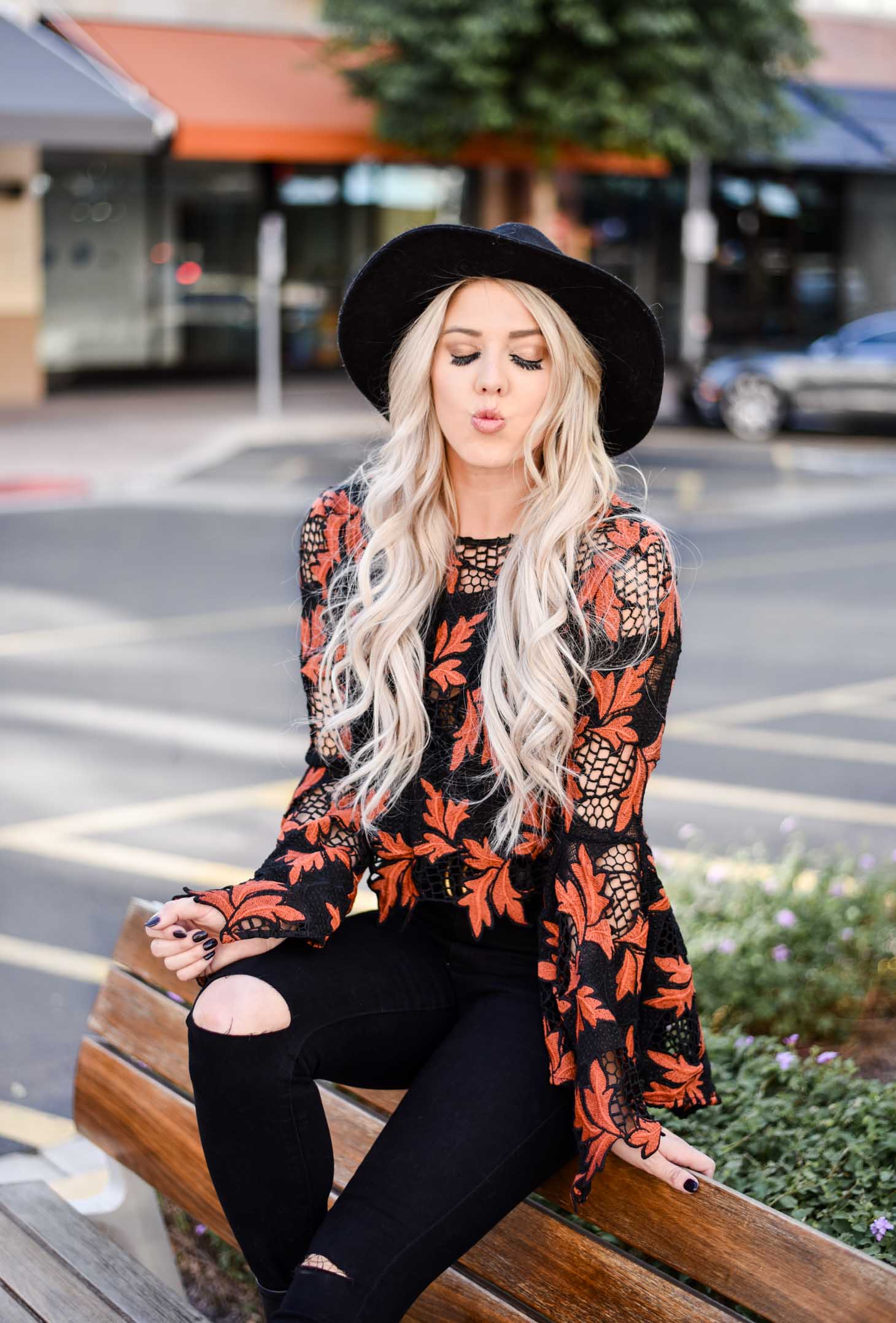 Erin Elizabeth of Wink and a Twirl shares the perfect fall look from Lulus