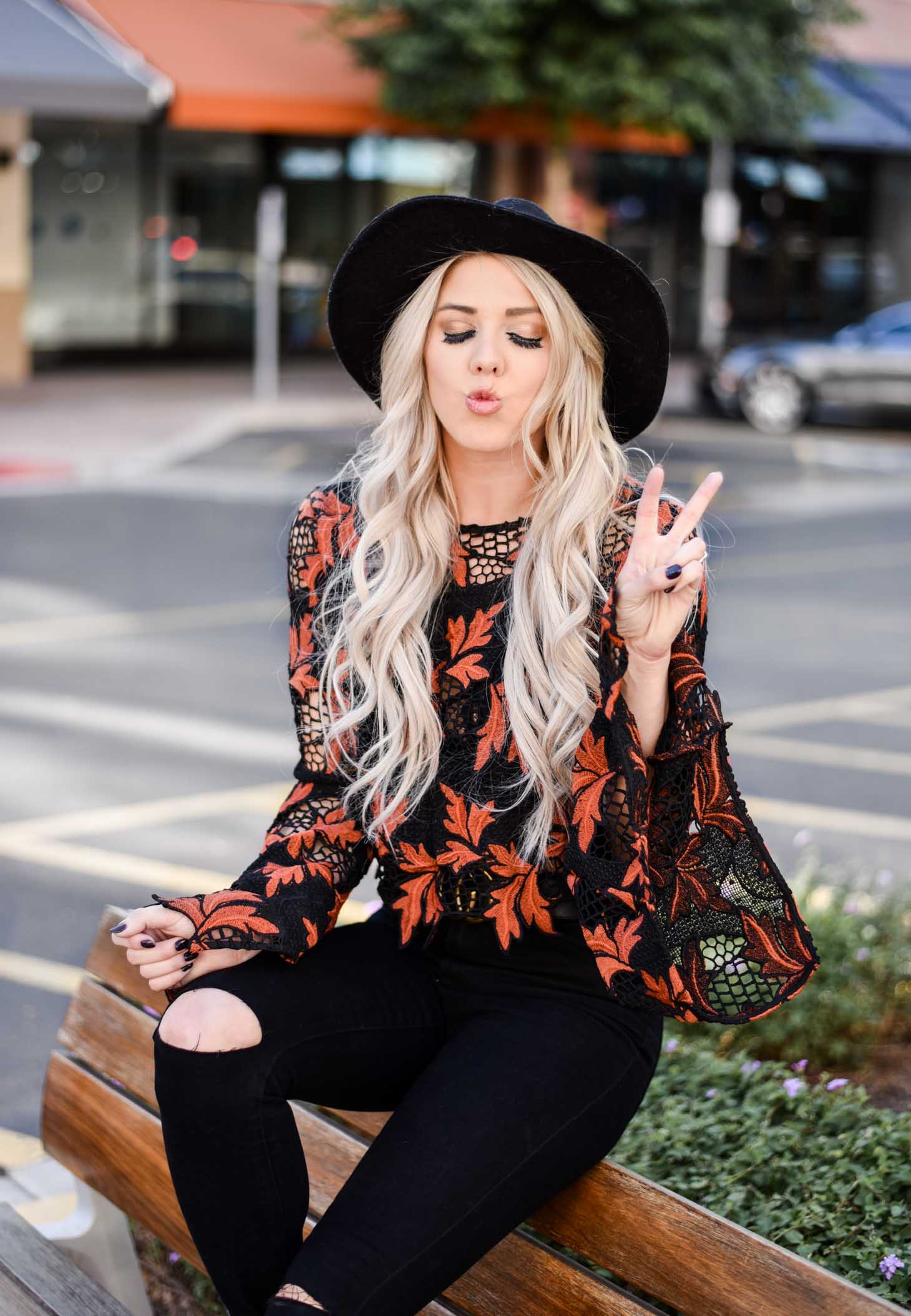 Erin Elizabeth of Wink and a Twirl shares the perfect fall look from Lulus