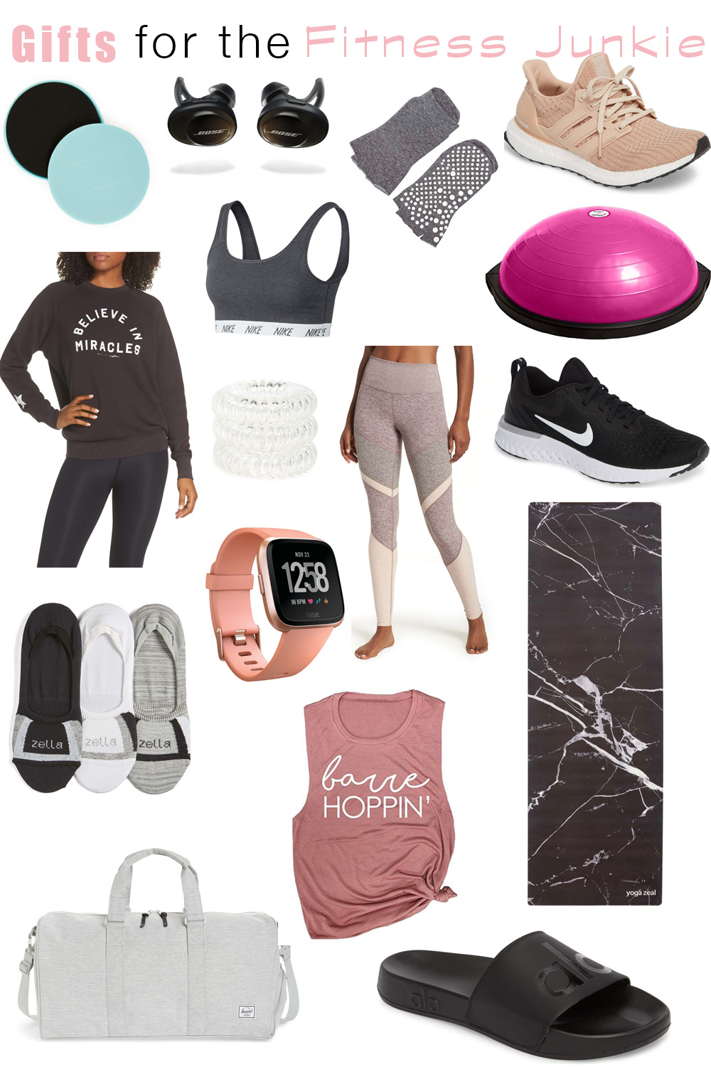 Erin Elizabeth of Wink and a Twirl shares the perfect holiday gifts for the fitness junkie in your life