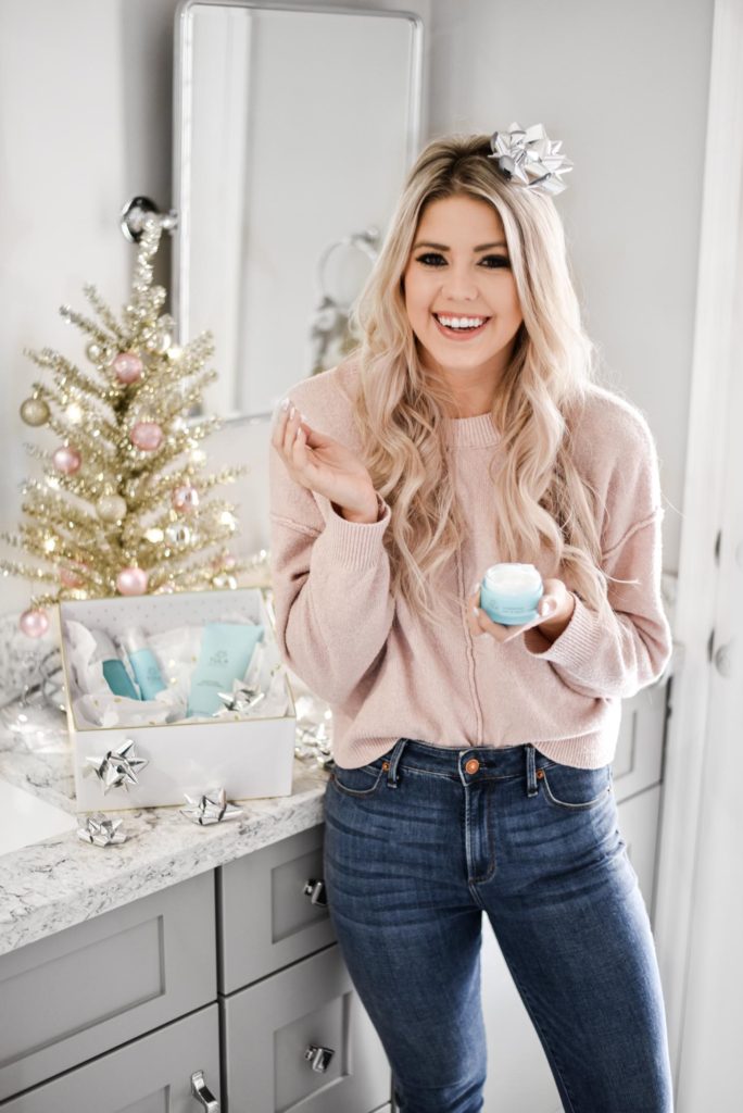 Erin Elizabeth of Wink and a Twirl shares her Tula skincare routine and holiday picks