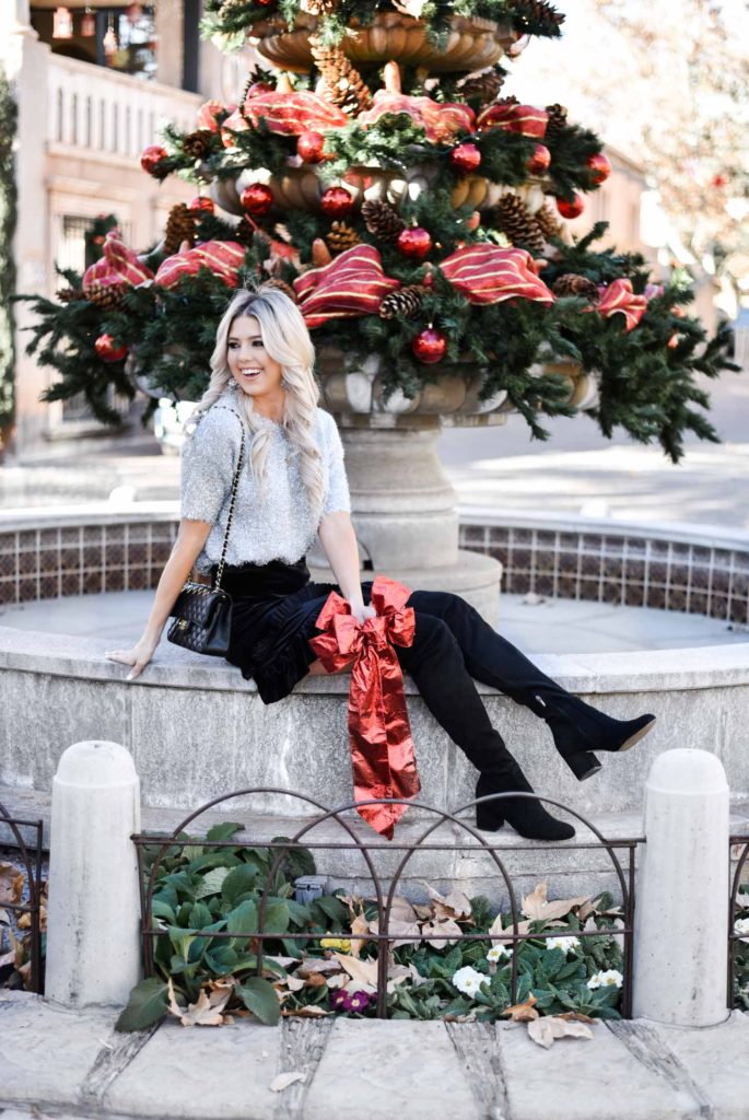 Erin Elizabeth of Wink and a Twirl shares a more casual and comfortable holiday look from Valentina Blvd