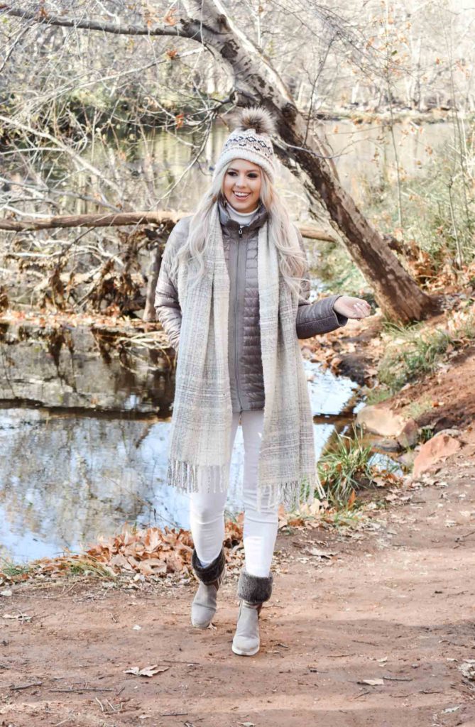 Erin Elizabeth of Wink and a Twirl and her hubby, Brad, share some holiday photos with Johnston & Murphy coats and boots