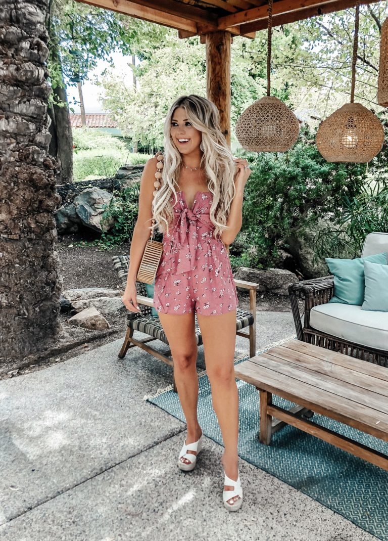 The Sweetest Little Floral Romper - Wink and a Twirl